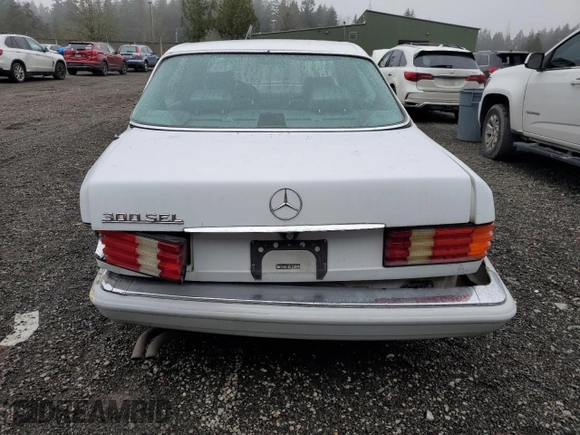 1990 Mercedes-Benz 300 with VIN WDBCA25D9LA550909, listed as a Copart auction lot 82717124 with 221,701 mi miles and Salvage Title. Bid and sale history available at DreamBid. Image 6.