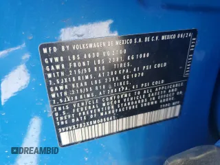 2024 Volkswagen Taos SE z VIN 3VVVX7B2XRM095641, wystawiony jako Copart lot #53708895 z przebiegiem 6 761 mil mil oraz Szkoda całkowita • Salvage title. Historia ofert i sprzedaży dostępna na DreamBid. Obrazek 13.
