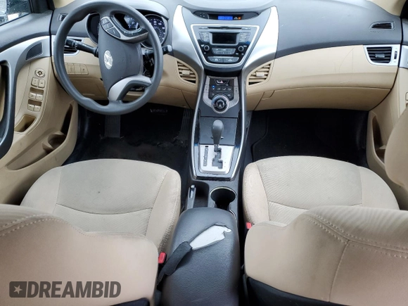 2013 Hyundai Elantra GLS with VIN 5NPDH4AE3DH342353, listed as a Copart auction lot 59496535 with 127,399 mi miles and Salvage title. Bid and sale history available at DreamBid. Image 8.