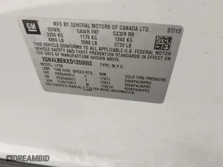 2013 Chevrolet Equinox LS with VIN 2GNALBEKXD1269092, listed as a IAAI auction lot 41783112 with 93,103 mi miles. Bid and sale history available at carsss.com. Image 9.