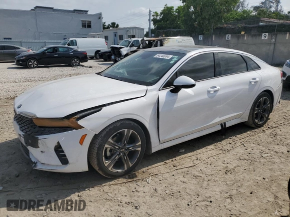 2021 Kia K5 EX with VIN 5XXG34J22MG034152, listed as a Copart auction lot 54240084 with 68,572 mi miles and Salvage Title. Bid and sale history available at carsss.com. Image 1.