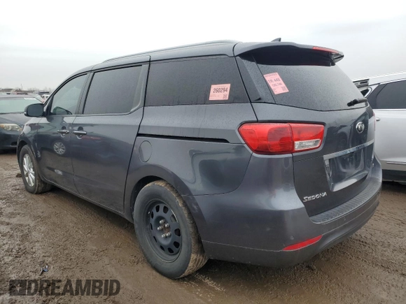 2016 Kia Sedona LX with VIN KNDMB5C1XG6119811, listed as a Copart auction lot 48228105 with 120,748 mi miles and Clean Title. Bid and sale history available at carsss.com. Image 2.