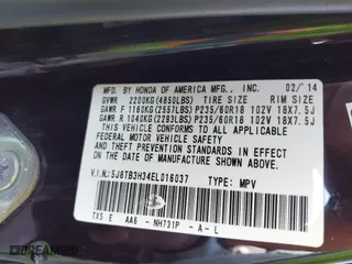 2014 Acura RDX with VIN 5J8TB3H34EL016037, listed as a IAAI auction lot 40926567 with 91,914 mi miles. Bid and sale history available at carsss.com. Image 9.