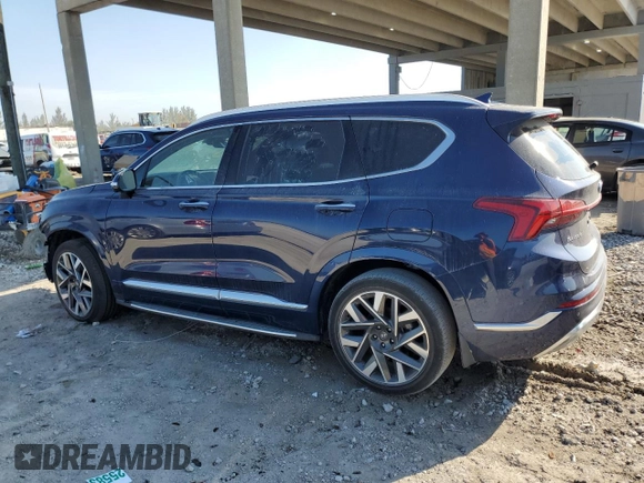2023 Hyundai Santa Fe Calligraphy with VIN 5NMS54AL1PH499234, listed as a Copart auction lot 47144245 with 13,582 mi miles and Salvage Title. Bid and sale history available at carsss.com. Image 2.