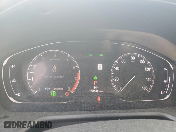 2019 Honda Accord Sport with VIN 1HGCV1F34KA007067, listed as a Copart auction lot 53864485 with 158,644 mi miles and Salvage Title. Bid and sale history available at DreamBid. Image 9.