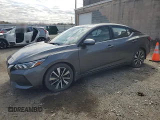 2021 Nissan Sentra SV with VIN 3N1AB8CV4MY279651, listed as a Copart auction lot 49442595 with 54,712 mi miles and Salvage Title. Bid and sale history available at DreamBid. Image 1.