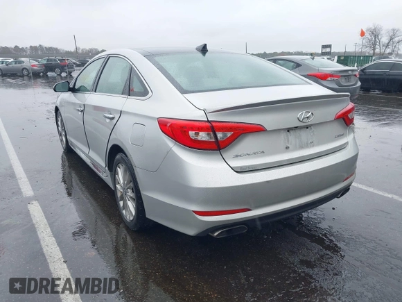 2015 Hyundai Sonata 2.4L Sport with VIN 5NPE34AF1FH124944, listed as a IAAI auction lot 42023381 with 169,376 mi miles. Bid and sale history available at carsss.com. Image 3.