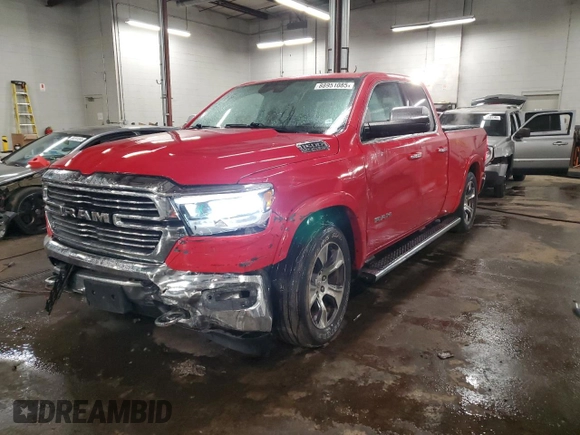 2019 Ram 1500 Laramie with VIN 1C6SRFDT1KN609441, listed as a Copart auction lot 88951085 with 98,922 mi miles and Salvage Title. Bid and sale history available at carsss.com. Image 1.
