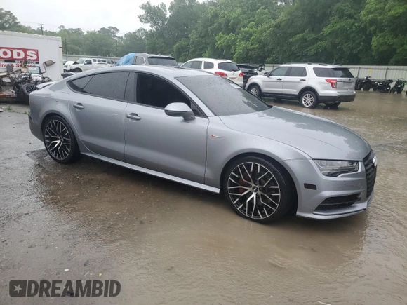 2016 Audi A7 Premium Plus with VIN WAUWGAFC2GN104433, listed as a Copart auction lot 55630065 with 166,291 mi miles and Salvage title. Bid and sale history available at DreamBid. Image 4.