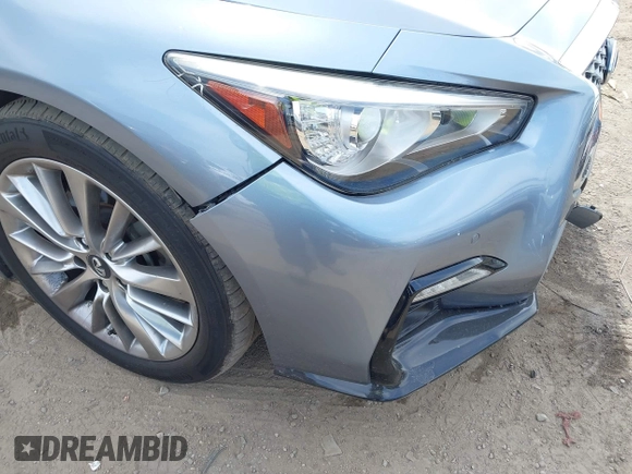 2018 Infiniti Q50 3.0t LUXE with VIN JN1EV7AP9JM352079, listed as a IAAI auction lot 42030404 with 62,550 mi miles. Bid and sale history available at carsss.com. Image 20.
