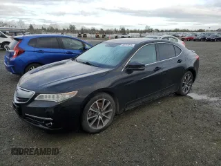 2015 Acura TLX V6 Advance with VIN 19UUB2F78FA008105, listed as a Copart auction lot 48707075 with 163,473 mi miles and Clean Title. Bid and sale history available at carsss.com. Image 1.