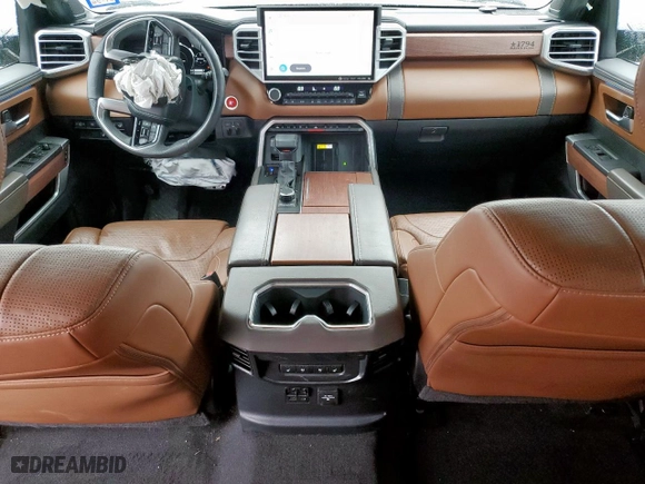 2023 Toyota Tundra 4WD 1794 Edition Hybrid with VIN 5TFMC5DB4PX020416, listed as a Copart auction lot 50457075 with 40,372 mi miles and Salvage Title. Bid and sale history available at carsss.com. Image 8.