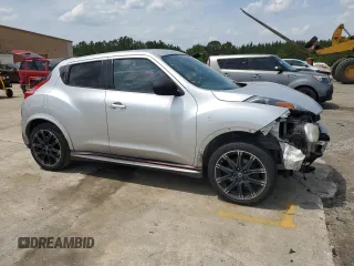 2014 Nissan Juke Nismo with VIN JN8AF5MV3ET364316, listed as a Copart auction lot 57774625 with 74,700 mi miles and Salvage title. Bid and sale history available at DreamBid. Image 4.