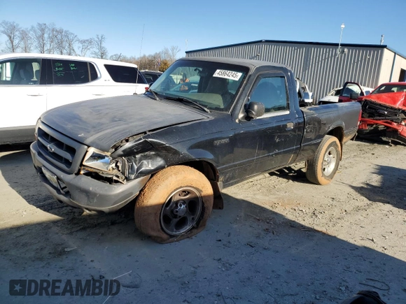 2000 Ford Ranger XL with VIN 1FTYR10V9YPA13861, listed as a Copart auction lot 45864245 with 272,902 mi miles and Salvage Title. Bid and sale history available at carsss.com. Image 1.