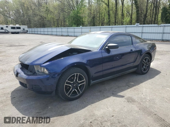 2010 Ford Mustang V6 with VIN 1ZVBP8AN7A5166515, listed as a Copart auction lot 54176615 with 99,390 mi miles and Salvage Title. Bid and sale history available at DreamBid. Image 1.