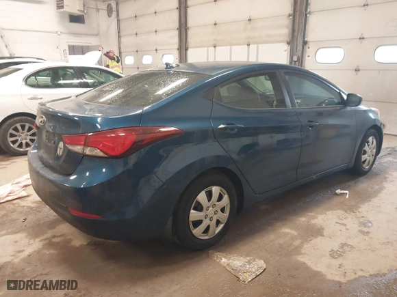 2016 Hyundai Elantra Value Edition with VIN KMHDH4AEXGU546024, listed as a IAAI auction lot 41956007 with 91,642 mi miles. Bid and sale history available at carsss.com. Image 4.