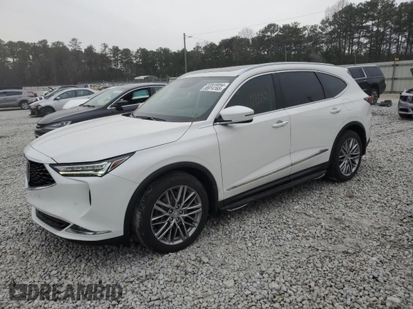 2023 Acura MDX w/Advance Package with VIN 5J8YE1H87PL022852, listed as a Copart auction lot 88914165 with 24,683 mi miles and Salvage Title. Bid and sale history available at carsss.com. Image 1.