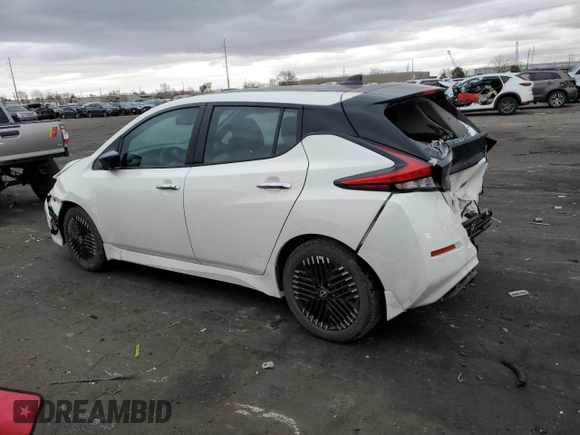 2025 Nissan LEAF SV Plus with VIN 1N4CZ1CV2SC559072, listed as a Copart auction lot 88994255 with 2,929 mi miles and Salvage Title. Bid and sale history available at carsss.com. Image 2.