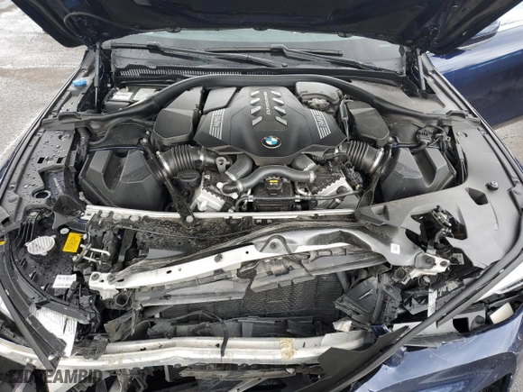 2020 BMW 8 Series M850i with VIN WBAGV8C02LCE55493, listed as a Copart auction lot 47229635 with 0 mi miles and Salvage Title. Bid and sale history available at carsss.com. Image 11.