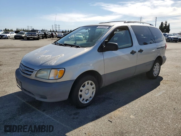2003 Toyota Sienna CE with VIN 4T3ZF19C83U535893, listed as a Copart auction lot 46493325 with 154,355 mi miles and Salvage Title. Bid and sale history available at carsss.com. Image 1.