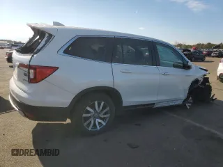 2022 Honda Pilot EX-L with VIN 5FNYF6H55NB095507, listed as a Copart auction lot 89146385 with 27,321 mi miles and Salvage Title. Bid and sale history available at carsss.com. Image 3.