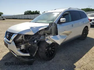 2019 Nissan Pathfinder S with VIN 5N1DR2MN0KC650274, listed as a Copart auction lot 54166005 with 96,956 mi miles and Salvage Title. Bid and sale history available at DreamBid. Image 1.