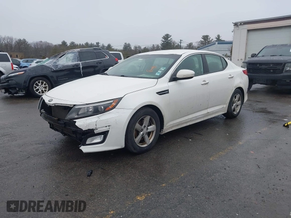 2015 Kia Optima LX with VIN KNAGM4A70F5571034, listed as a IAAI auction lot 41734211 with 214,948 mi miles. Bid and sale history available at carsss.com. Image 18.