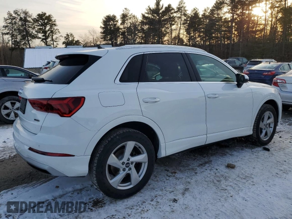 2022 Audi Q3 Premium with VIN WA1AUCF32N1002159, listed as a Copart auction lot 86177364 with 29,458 mi miles and Salvage Title. Bid and sale history available at carsss.com. Image 3.