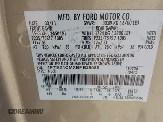 2011 Ford F-150 XL with VIN 1FTEX1CMXBFB25089, listed as a IAAI auction lot 42091981 with 348,604 mi miles. Bid and sale history available at carsss.com. Image 9.