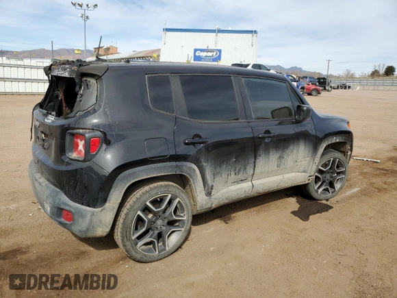 2021 Jeep Renegade Upland Edition with VIN ZACNJDAB0MPM39206, listed as a Copart auction lot 50907905 with 0 mi miles and Non Repairable. Bid and sale history available at carsss.com. Image 3.