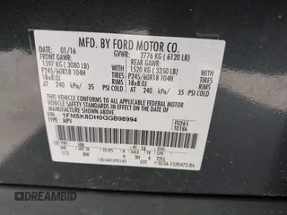 2016 Ford Explorer XLT with VIN 1FM5K8DH0GGB98994, listed as a IAAI auction lot 41644992 with 146,637 mi miles and . Bid and sale history available at DreamBid. Image 9.