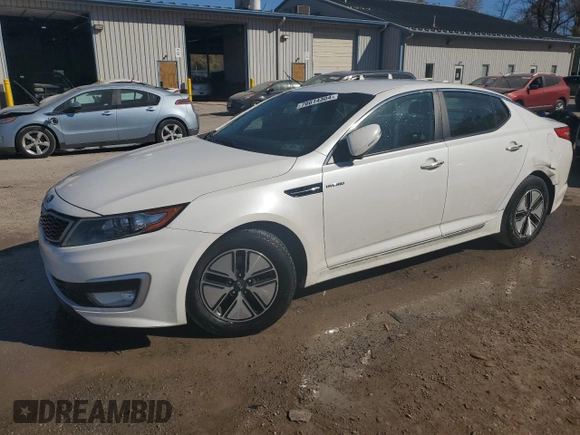 2013 Kia Optima Hybrid LX with VIN KNAGM4AD3D5060467, listed as a Copart auction lot 76614304 with 152,389 mi miles and Salvage Title. Bid and sale history available at carsss.com. Image 1.