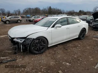 2015 Audi S7 with VIN WAUW2AFC4FN024631, listed as a Copart auction lot 47148125 with 56,516 mi miles and Salvage Title. Bid and sale history available at carsss.com. Image 1.