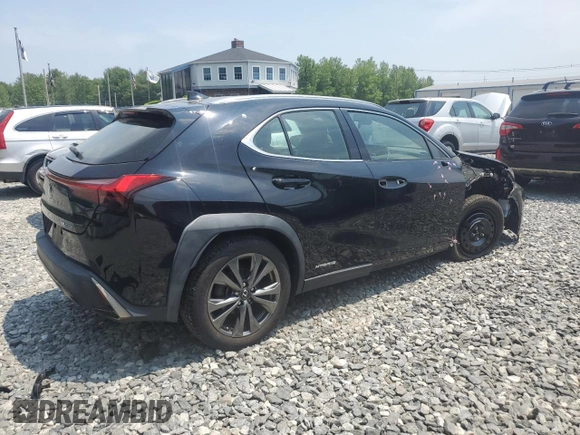 2019 Lexus UX 250h with VIN JTHU9JBH2K2014259, listed as a Copart auction lot 59742055 with 48,788 mi miles and Salvage title. Bid and sale history available at DreamBid. Image 3.