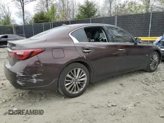 2020 Infiniti Q50 Luxe z VIN JN1EV7AR6LM251313, wystawiony jako Copart lot #51211545 z przebiegiem 43 335 mil mil oraz Szkoda całkowita • Salvage title. Historia ofert i sprzedaży dostępna na DreamBid. Obrazek 3.