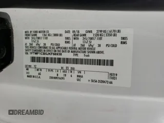 2018 Ford F-150 XL z VIN 1FTMF1CB5JKF66938, wystawiony jako Copart lot #53267555 z przebiegiem 89 692 mil mil oraz Szkoda całkowita • Salvage title. Historia ofert i sprzedaży dostępna na DreamBid. Obrazek 13.