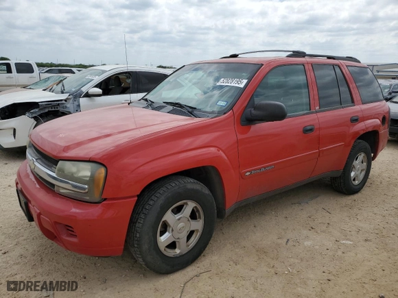 2002 Chevrolet TrailBlazer LTZ with VIN 1GNDT13S922268250, listed as a Copart auction lot 52828195 with 137,869 mi miles and Salvage Title. Bid and sale history available at carsss.com. Image 1.