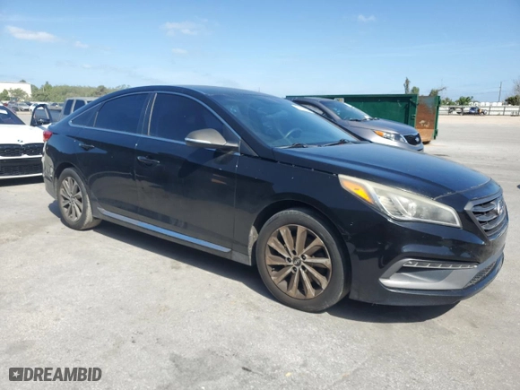 2015 Hyundai Sonata 2.4L Sport with VIN 5NPE34AF3FH102735, listed as a Copart auction lot 51835955 with 0 mi miles and Clean Title. Bid and sale history available at carsss.com. Image 4.
