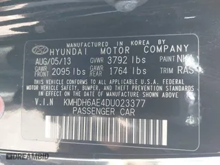 2013 Hyundai Elantra Coupe GS with VIN KMHDH6AE4DU023377, listed as a IAAI auction lot 41847471 with 134,772 mi miles. Bid and sale history available at carsss.com. Image 9.