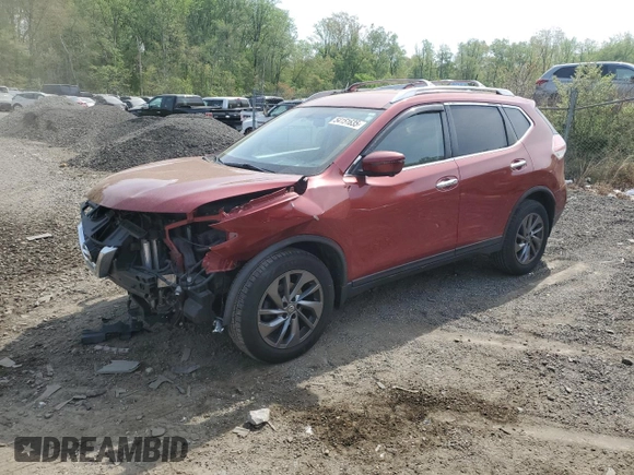 2016 Nissan Rogue SV z VIN KNMAT2MV4GP731772, wystawiony jako Copart lot #54151635 z przebiegiem 88 776 mil mil oraz Szkoda całkowita • Salvage title. Historia ofert i sprzedaży dostępna na DreamBid. Obrazek 1.