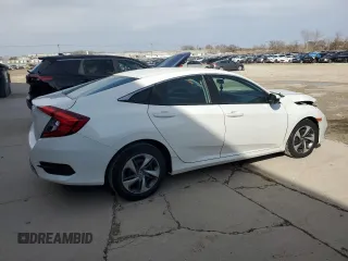 2019 Honda Civic LX with VIN 2HGFC2F61KH602592, listed as a Copart auction lot 49295655 with 96,526 mi miles and Salvage Title. Bid and sale history available at DreamBid. Image 3.