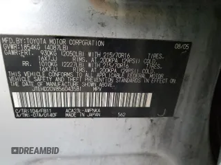 2005 Toyota RAV4 with VIN JTEHD20V856043581, listed as a Copart auction lot 54433045 with 383,287 mi miles and Clean Title. Bid and sale history available at carsss.com. Image 12.