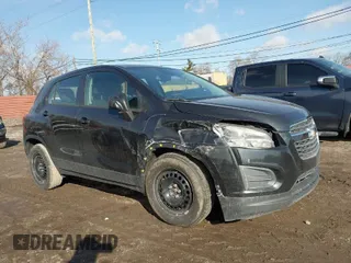 2016 Chevrolet Trax LS with VIN KL7CJKSB7GB634812, listed as a IAAI auction lot 41733679 with 130,654 mi miles. Bid and sale history available at carsss.com. Image 1.