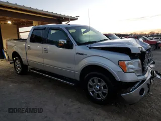 2012 Ford F-150 XL with VIN 1FTFW1CT9CKD99570, listed as a Copart auction lot 48139385 with 124,963 mi miles and Salvage Title. Bid and sale history available at carsss.com. Image 4.