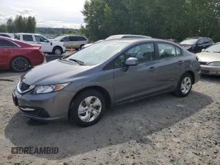 2013 Honda Civic LX with VIN 19XFB2F58DE242695, listed as a Copart auction lot 61834535 with Not provided miles and Salvage title. Bid and sale history available at DreamBid. Image 1.