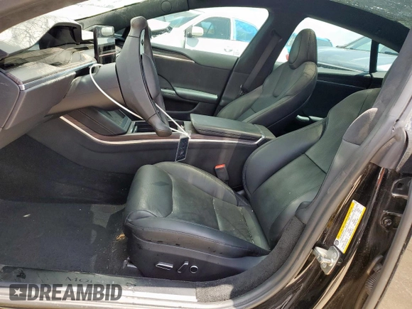 2023 Tesla Model S with VIN 5YJSA1E59PF512318, listed as a Copart auction lot 58377895 with 34,402 mi miles and Salvage title. Bid and sale history available at DreamBid. Image 7.
