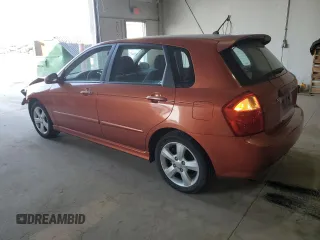 2008 Kia Spectra with VIN KNAFE161285017945, listed as a Copart auction lot 47926845 with 181,054 mi miles and Salvage Title. Bid and sale history available at carsss.com. Image 2.