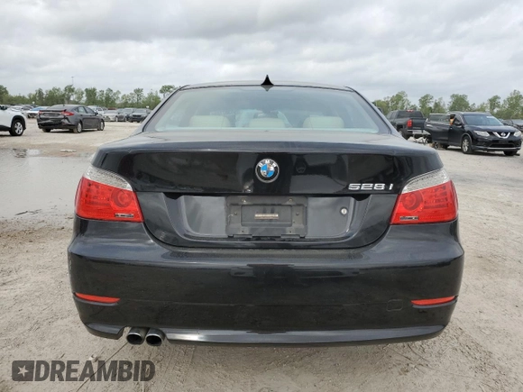 2008 BMW 5 Series 528i with VIN WBANU53558CT13194, listed as a Copart auction lot 51382785 with 178,266 mi miles and Salvage Title. Bid and sale history available at carsss.com. Image 6.