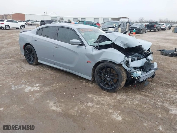 2020 Dodge Charger Scat Pack Widebody with VIN 2C3CDXGJ8LH216563, listed as a IAAI auction lot 41502637 with 1 mi miles. Bid and sale history available at carsss.com. Image 1.