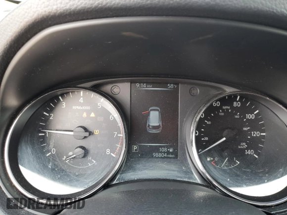 2017 Nissan Rogue SV with VIN KNMAT2MV5HP573539, listed as a Copart auction lot 52445815 with 98,804 mi miles and Salvage Title. Bid and sale history available at carsss.com. Image 9.